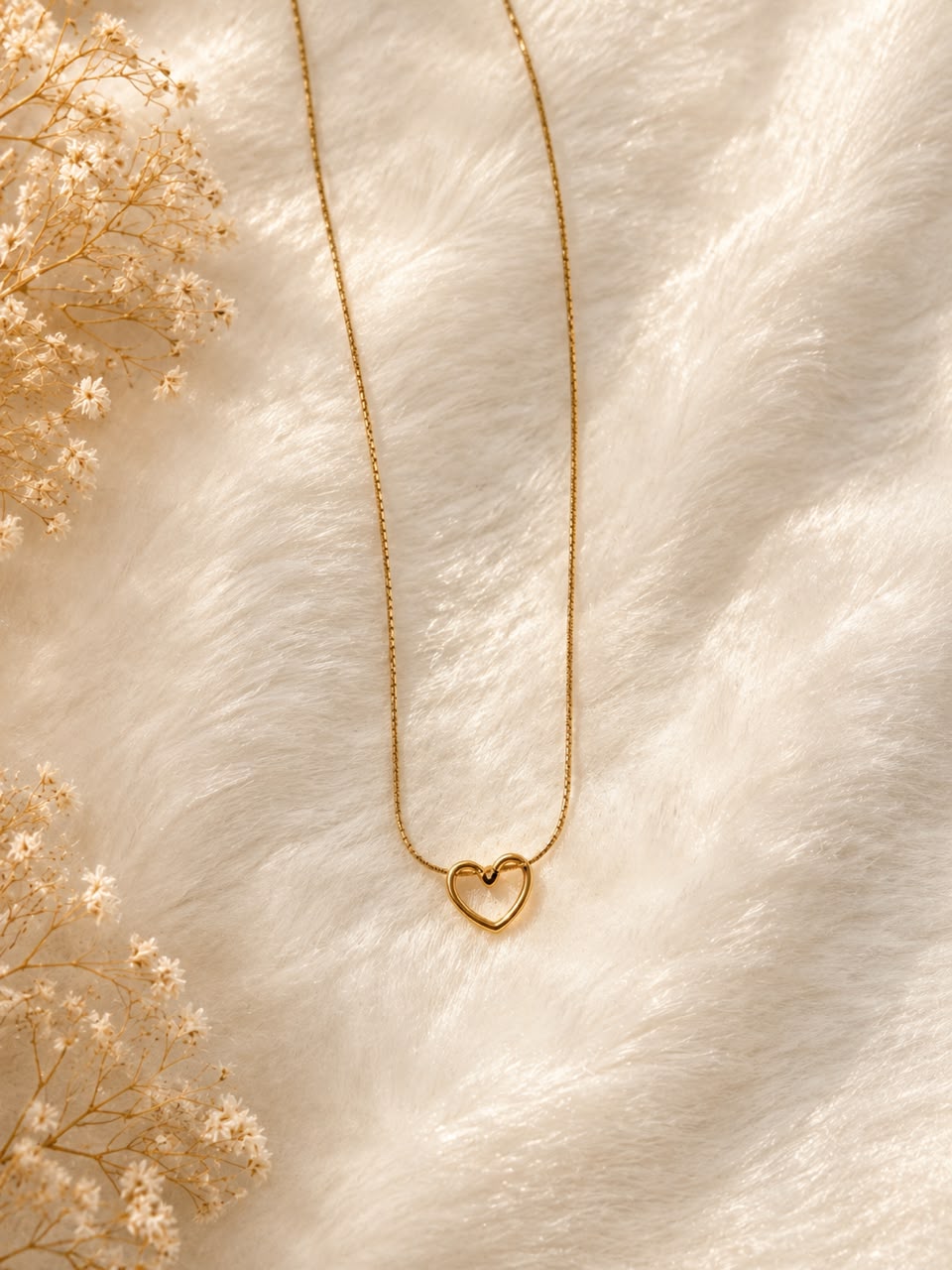 minimalist open-heart pendant