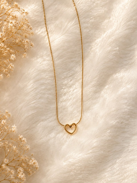 minimalist open-heart pendant
